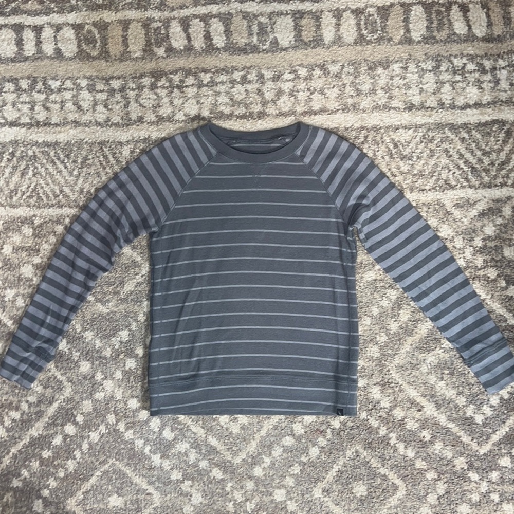 Eddie Bauer Striped Grey Pullover Size Small